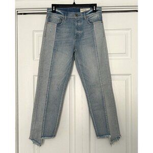 Pistola Charlie High Rise Straight Leg Two Tone Light Blue Jeans Size 27